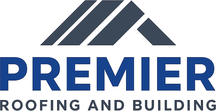 premier roofing and building logo no margin